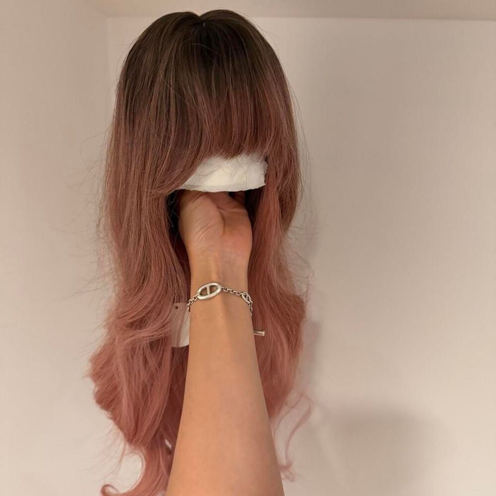 NWT Halloween, cosplay, costume Brown and Pink WIG